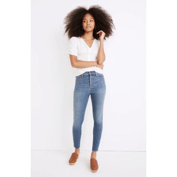 Madewell Denim - Madewell 10” High Rise Skinny Light Wash Denim Jeans